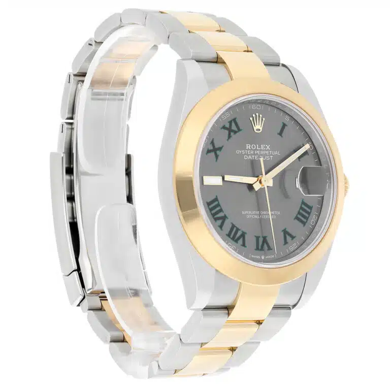 Rolex Datejust 126303-0019 41mm Grey Green Roman Dial Oyster Bracelet Stainless Steel Yellow Gold – image 4