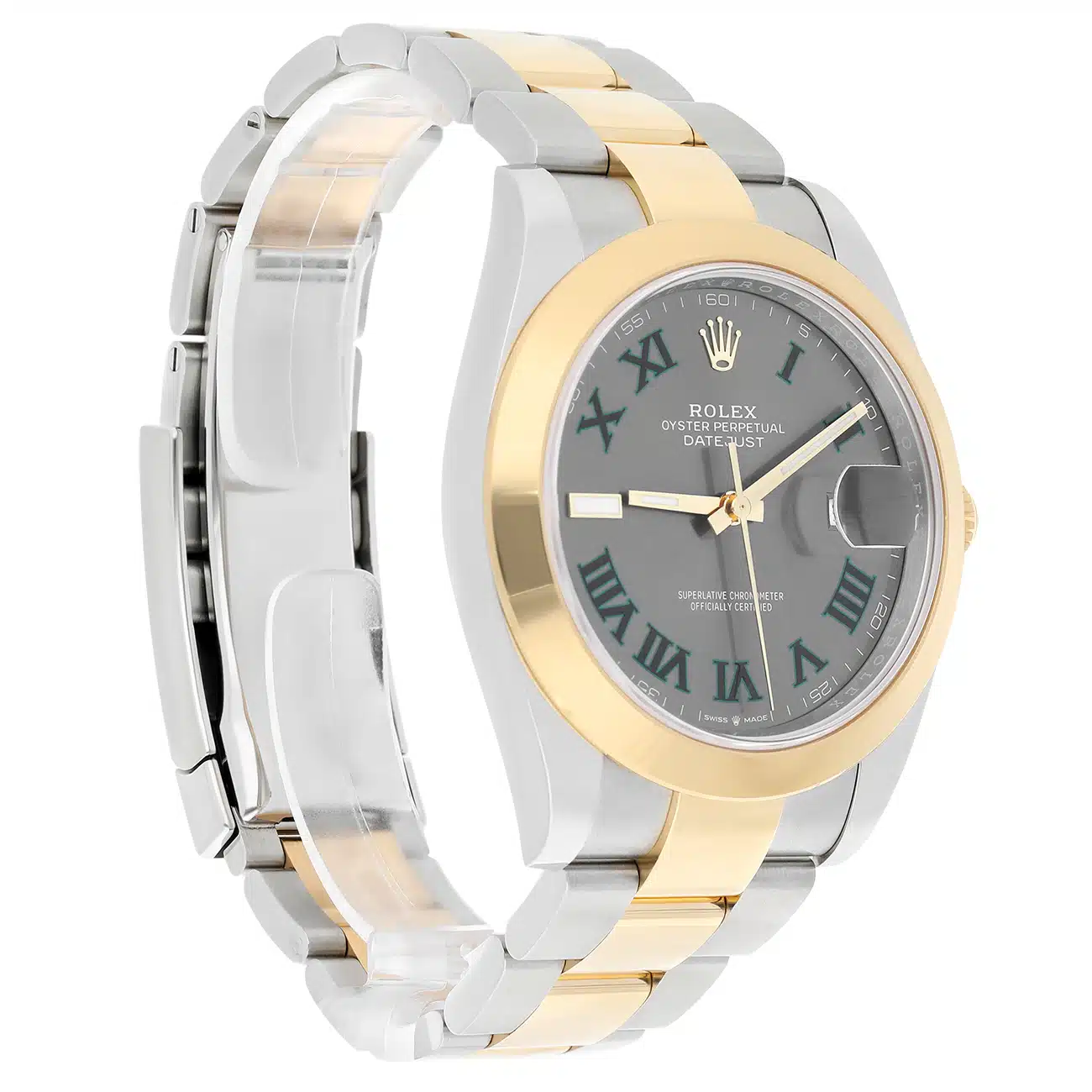 Rolex Datejust 126303-0019 41mm Grey Green Roman Dial Oyster Bracelet Stainless Steel Yellow Gold – image 4