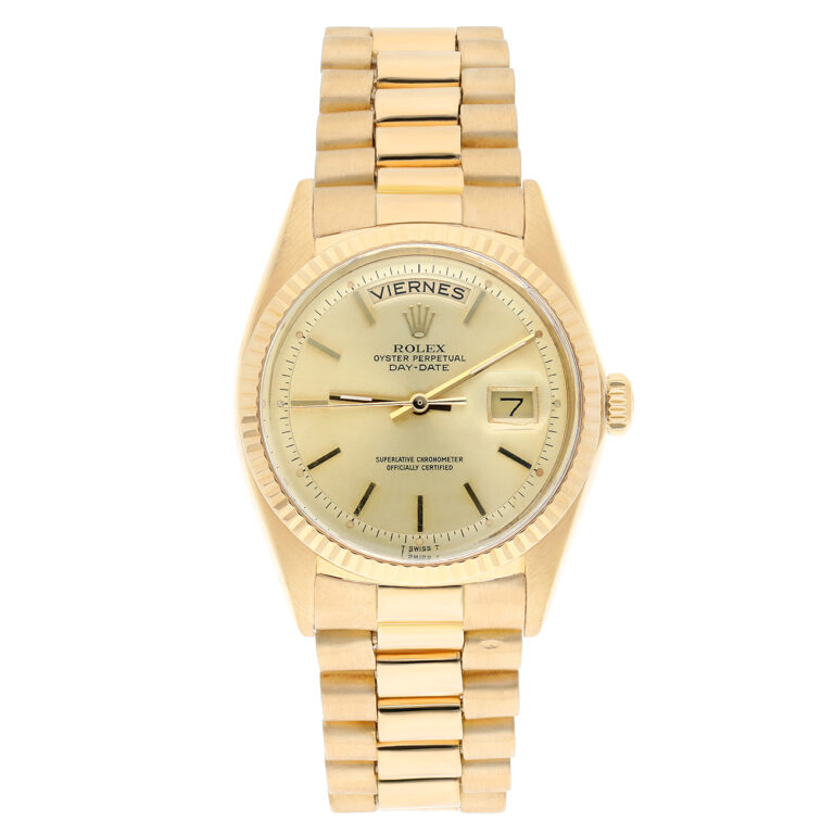 Rolex Day-Date “Spanish” 1803 36mm Champagne Dial With President Yellow Gold Bracelet Watch