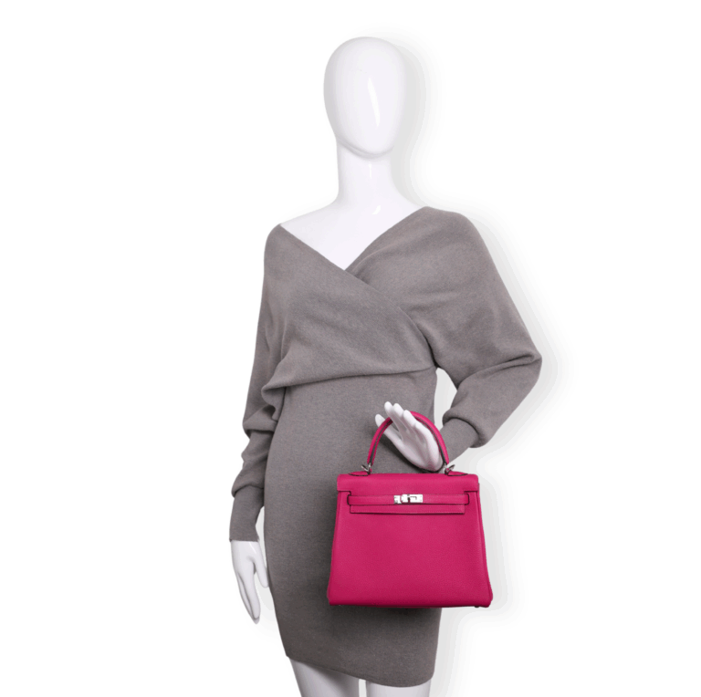 Hermes - Kelly 25 Togo Rose Pourpre Palladium Hardware (Pre-Owned) - Image 2