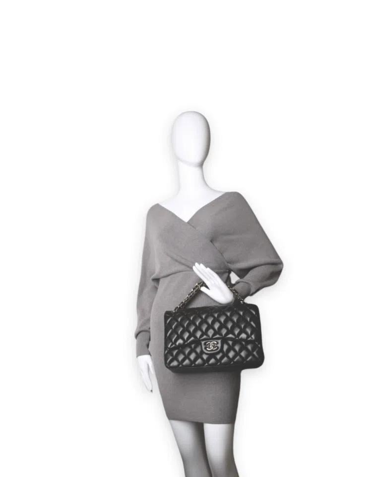 Chanel Black Jumbo Quilted Lambskin Gold Hardware – image 2