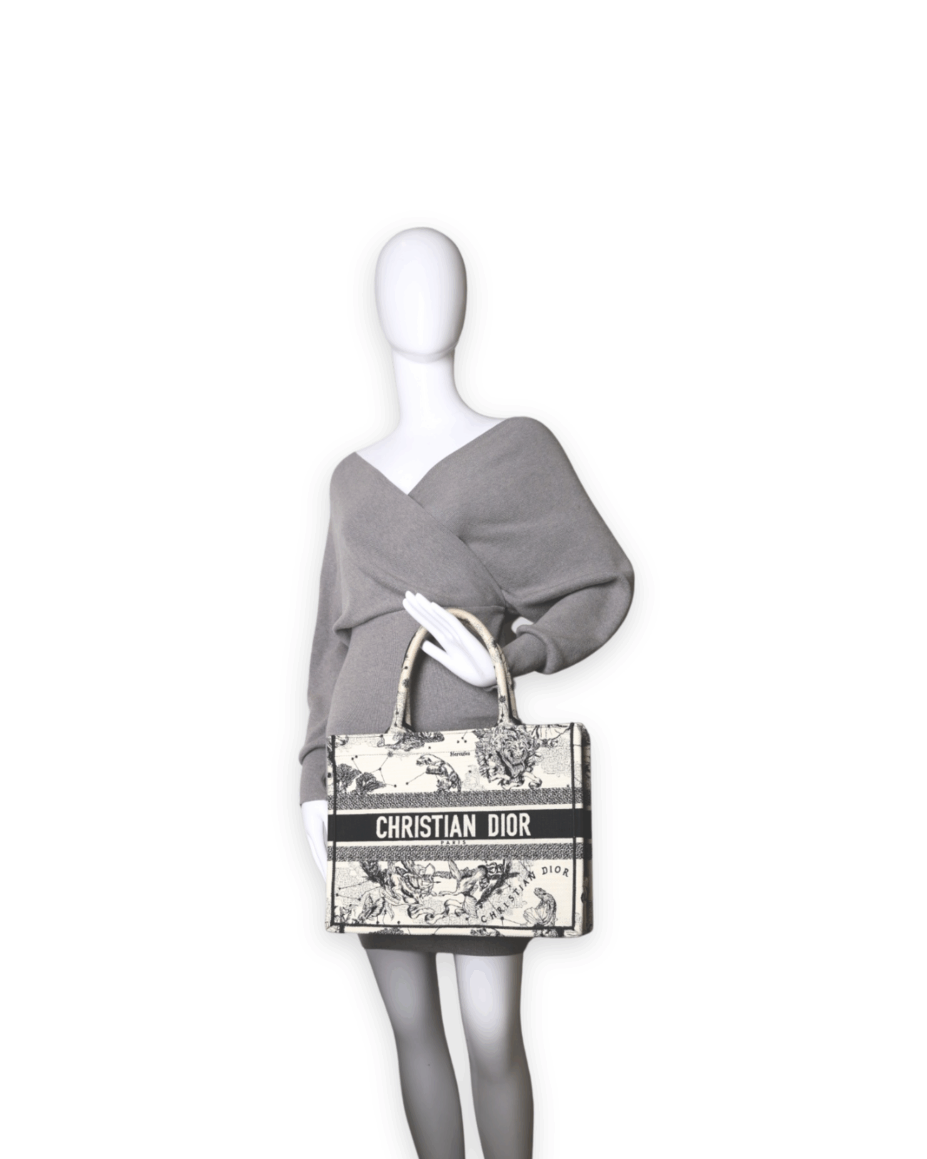 Dior - Medium Book Tote Black/White