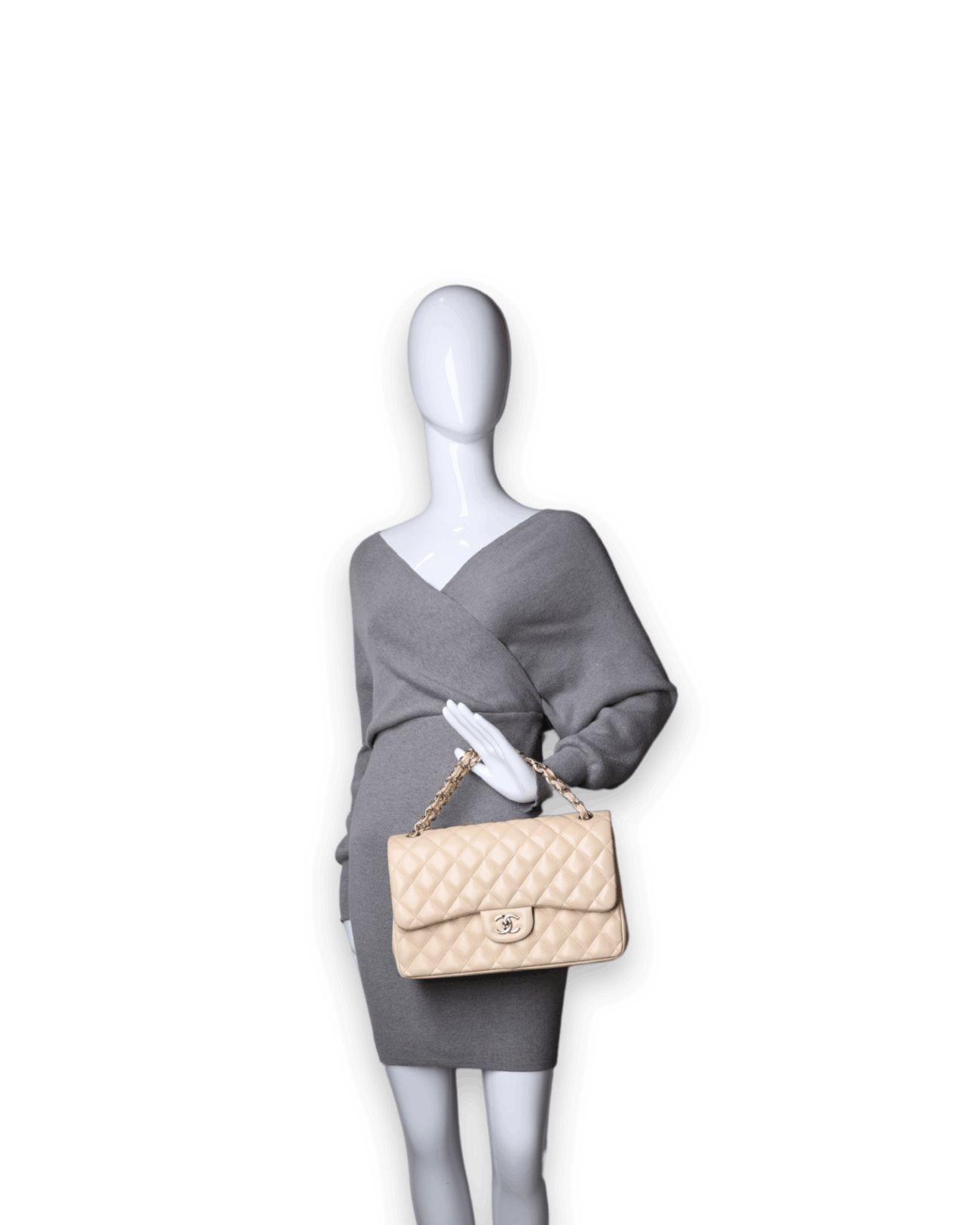 Chanel - Jumbo Double Flap Beige w/Gold Hardware (Pre-Owned)