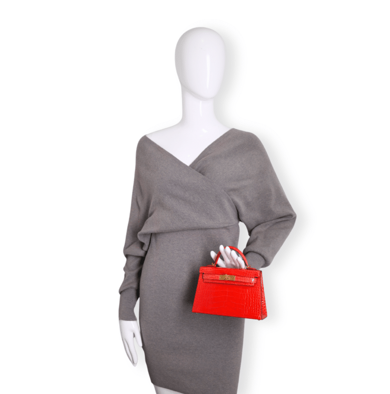 Hermes - Mini Kelly 20 Orange Alligator with Gold Hardware (Brand New) - Image 2