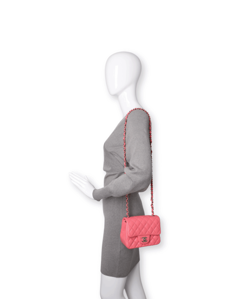 Chanel - Lambskin Quilted Mini Square Flap Pink (Pre-Owned) - Image 2