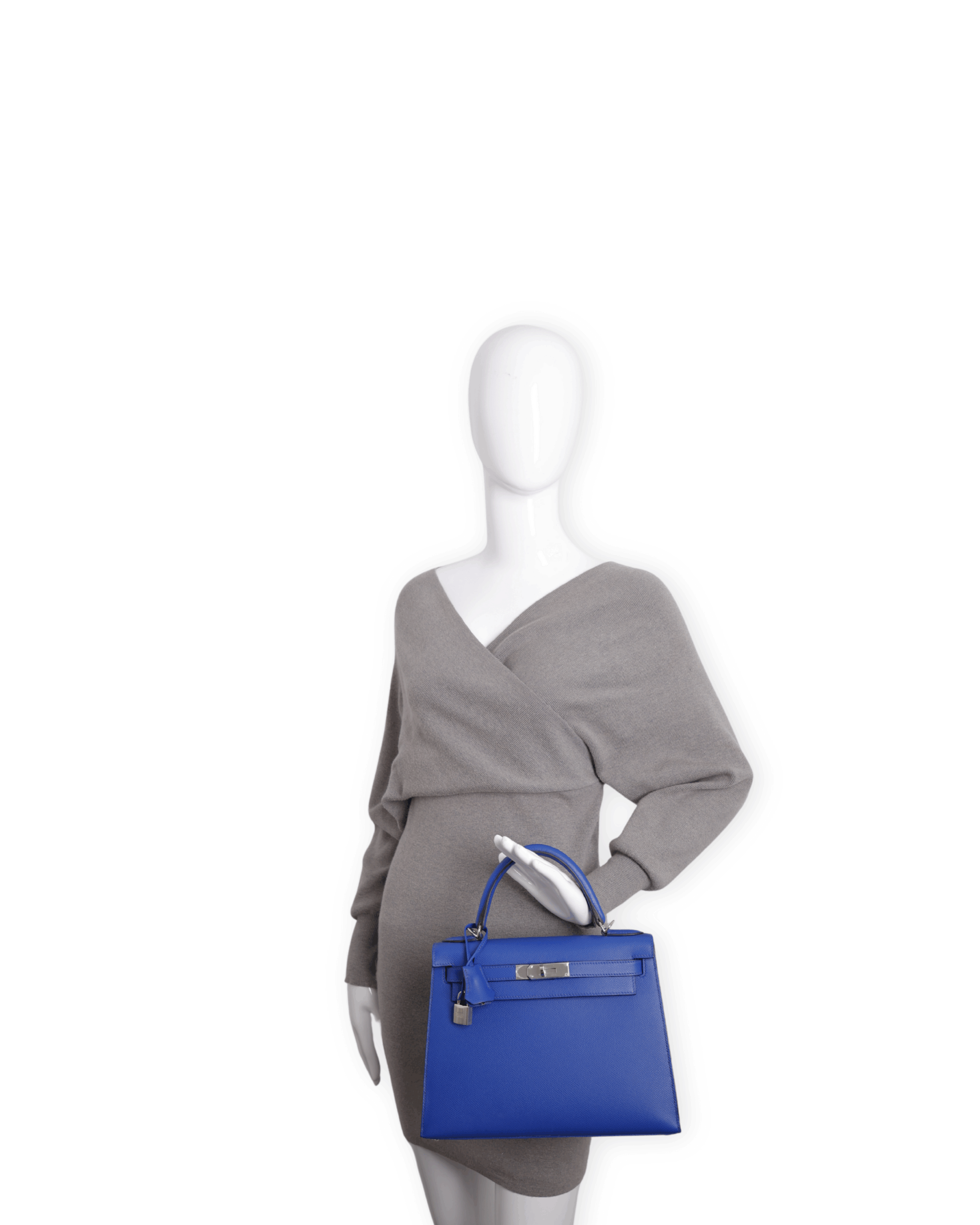 Hermes - Kelly II 28 Epsom Bleu Royal Handbag (Brand New) - Image 2