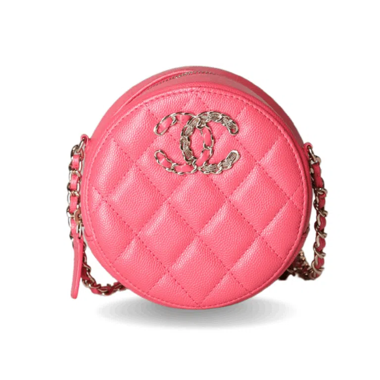 Chanel - Mini Coin Purse Coral Pink Quilted Caviar Leather (Pre-Owned)