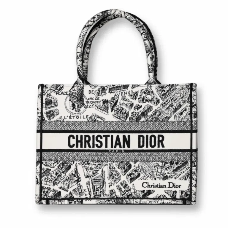 Dior - Medium Book Tote White/Black
