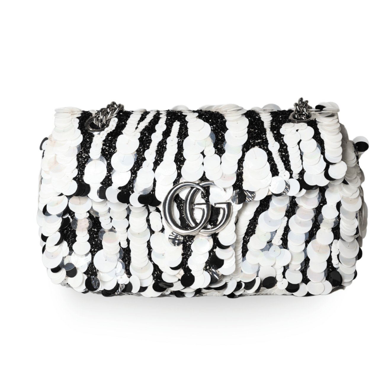 Gucci - GG Marmont Sequin Zebra Shoulder Bag (Pre-Owned)