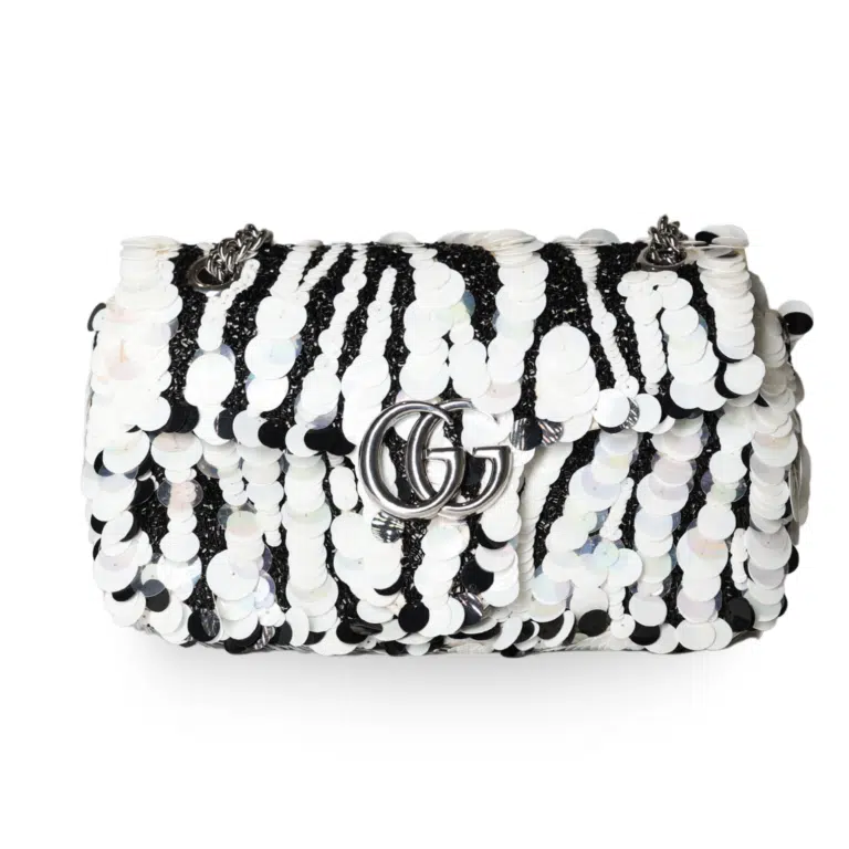 Gucci - GG Marmont Sequin Zebra Shoulder Bag (Pre-Owned)