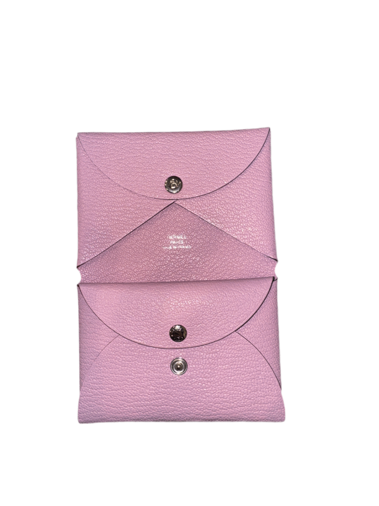 Hermes - Calvi Card Holder Epsom Leather in Pink