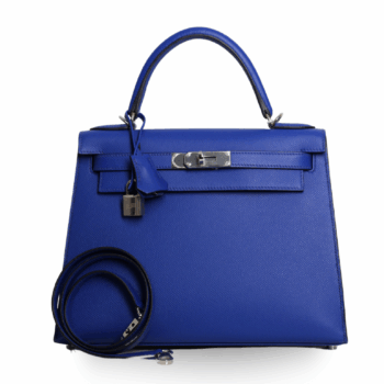 Hermes Kelly II 28 Epsom Bleu Royal Handbag