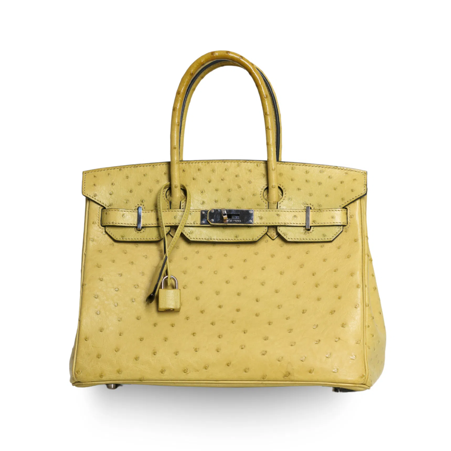 Hermes - Kiwi Ostrich Birkin 30cm Handbag Palladium Hardware (Pre-Owned)