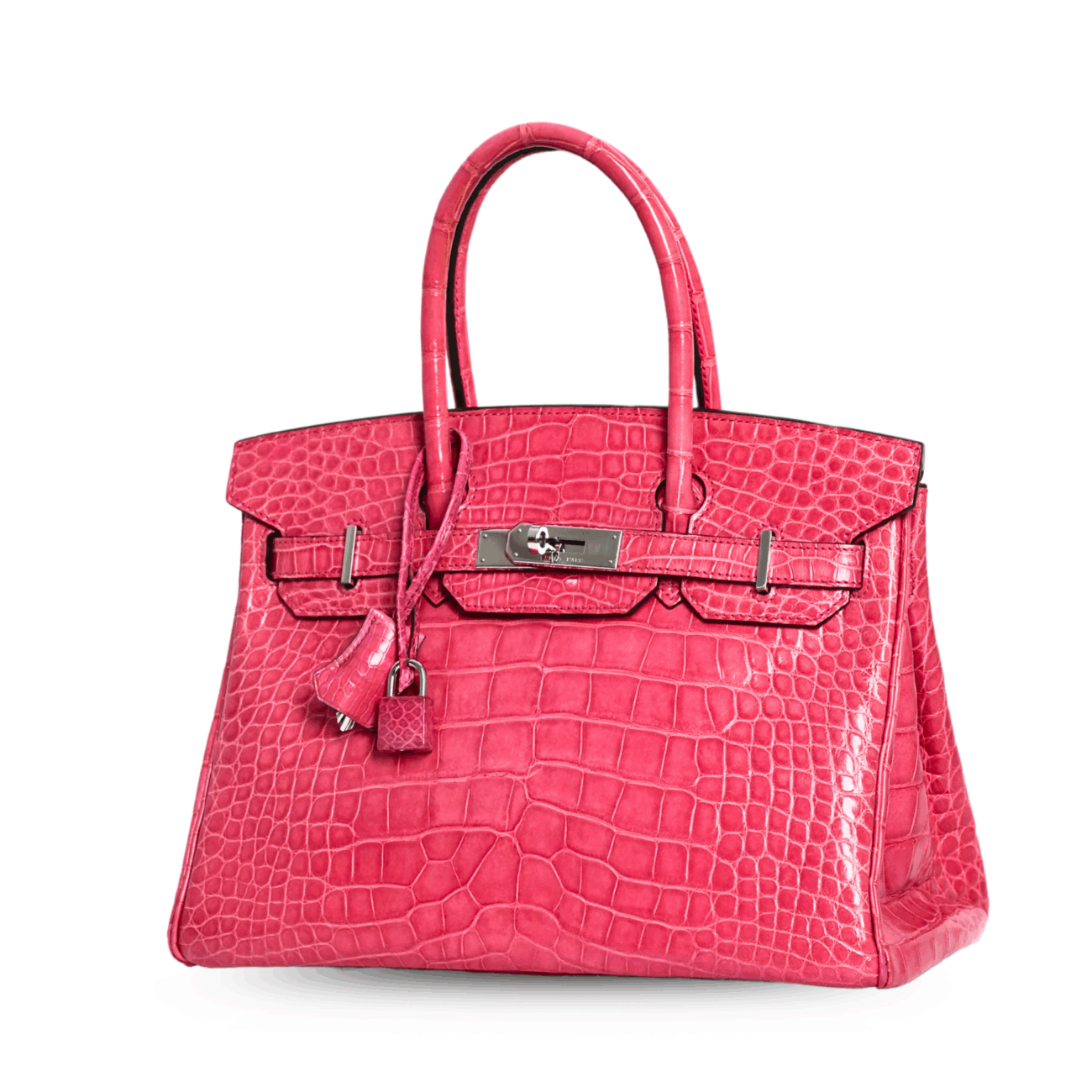 Hermes – Pink Alligator Birkin 30 Palladium Handbag