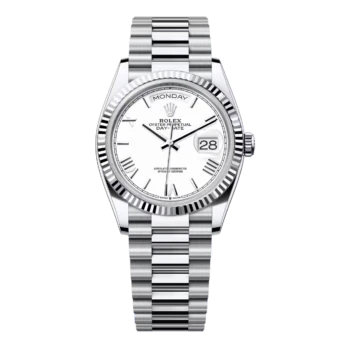 Rolex Day-Date 128236-0017 Platinum White Roman Dial Presidential Watch 2024