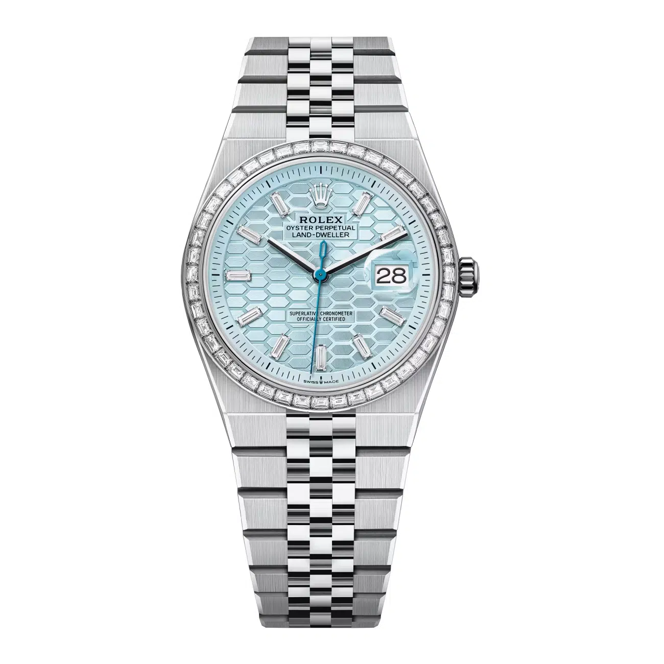 Rolex Land-Dweller 127286TBR-0001 Ice Blue Dial Flat Jubilee Bracelet