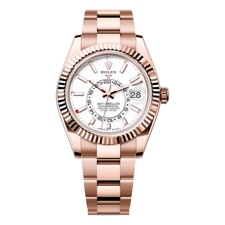 Rolex Sky-Dweller 336935-0003 42mm Rose Gold White Index Dial Watch 2024