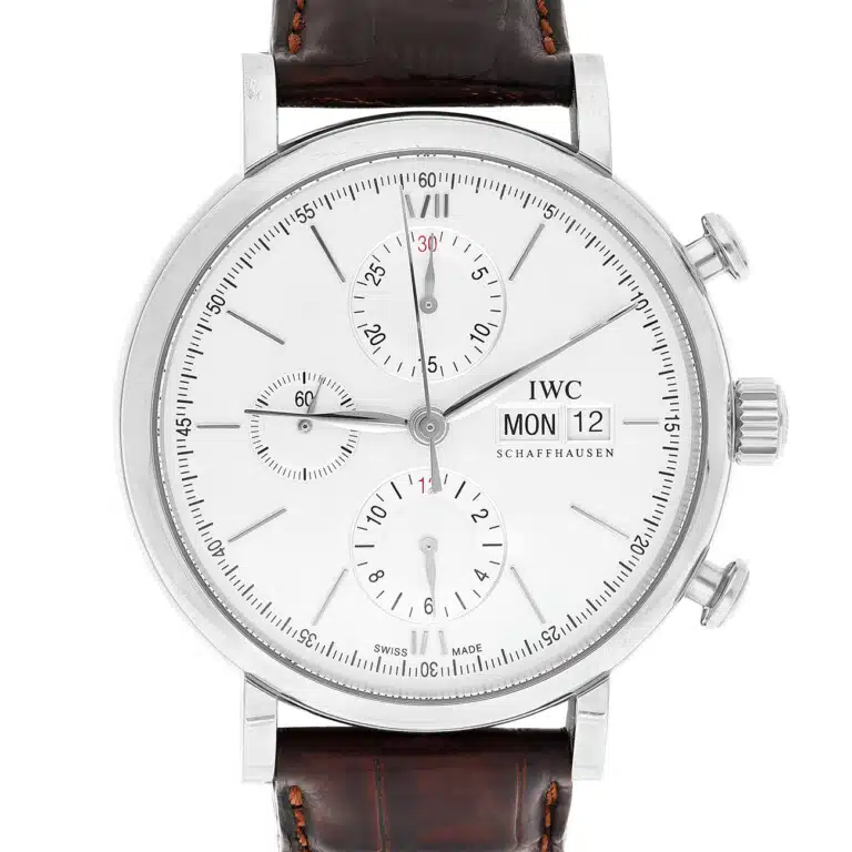 IWC Portofino Chronograph IW391027 42.00mm Silver Dial Leather Strap Stainless Steel Watch – image 2