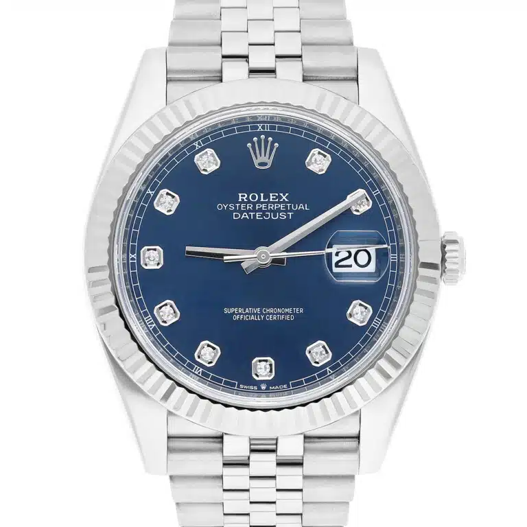 Rolex Datejust 126334-0016 41mm Blue Diamond Dial Jubilee Bracelet Stainless Steel Watch – image 3