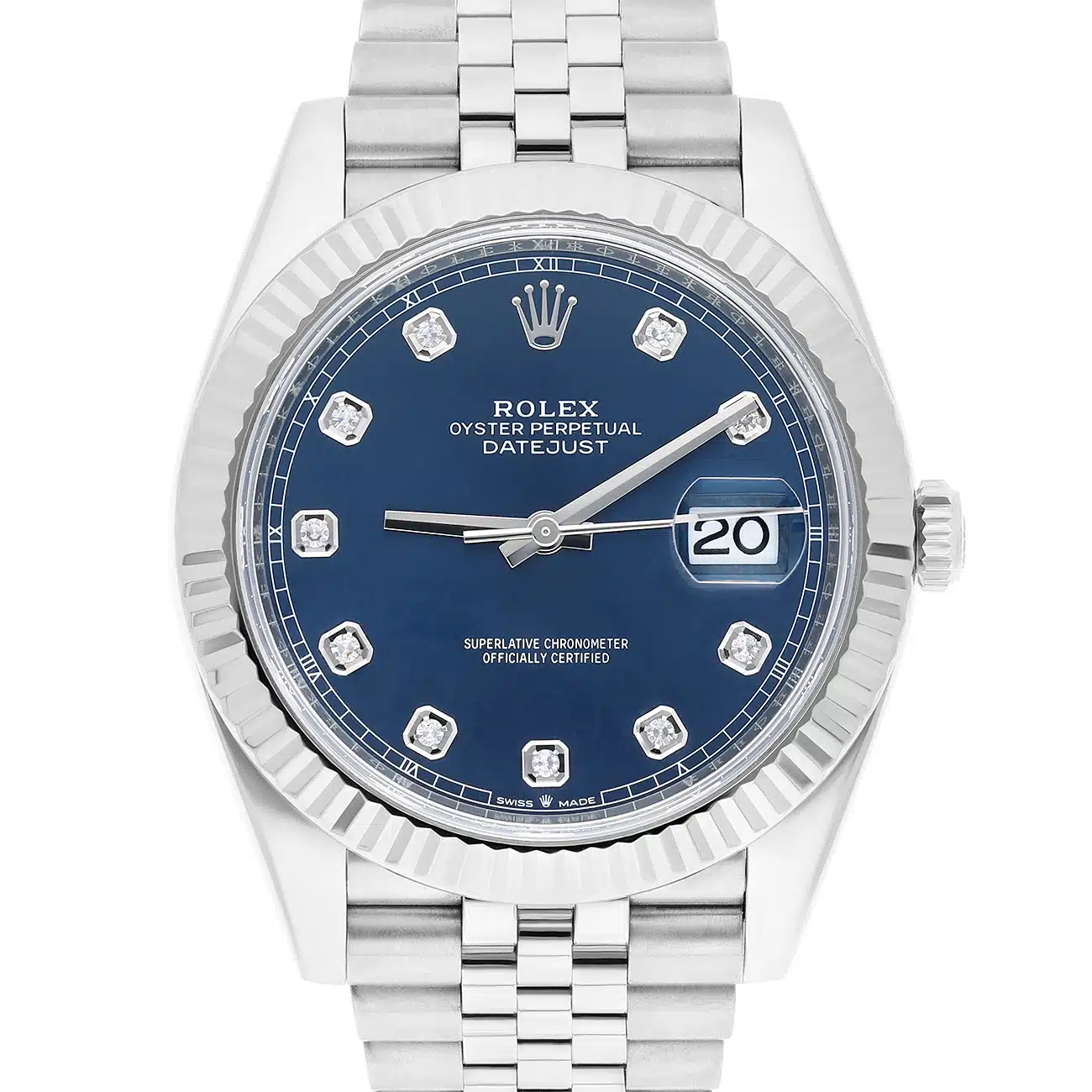 Rolex Datejust 126334-0016 Blue Diamond Dial Jubilee Bracelet Stainless Steel – image 3