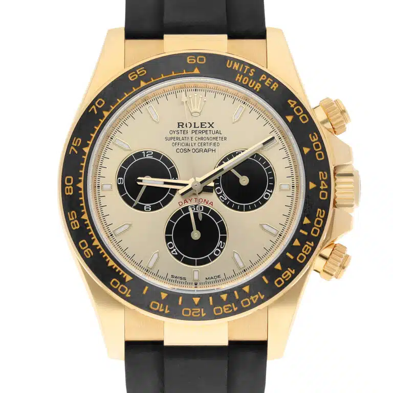 Rolex Cosmograph Daytona 126518LN-0012 “Pikachu” Black Cerachrom Bezel Champagne Index Dial Oysterflex Strap Yellow Gold Watch – image 3
