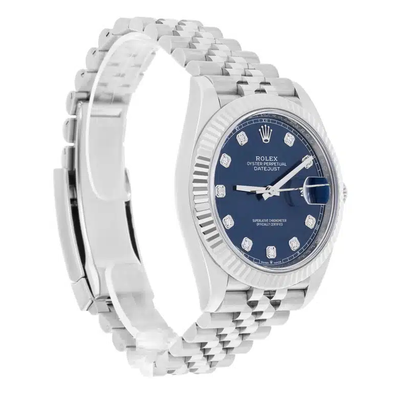 Rolex Datejust 126334-0016 41mm Blue Diamond Dial Jubilee Bracelet Stainless Steel Watch – image 4