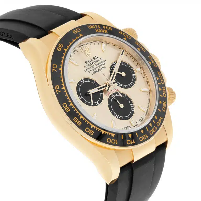 Rolex Cosmograph Daytona 126518LN-0012 “Pikachu” Black Cerachrom Bezel Champagne Index Dial Oysterflex Strap Yellow Gold Watch – image 5