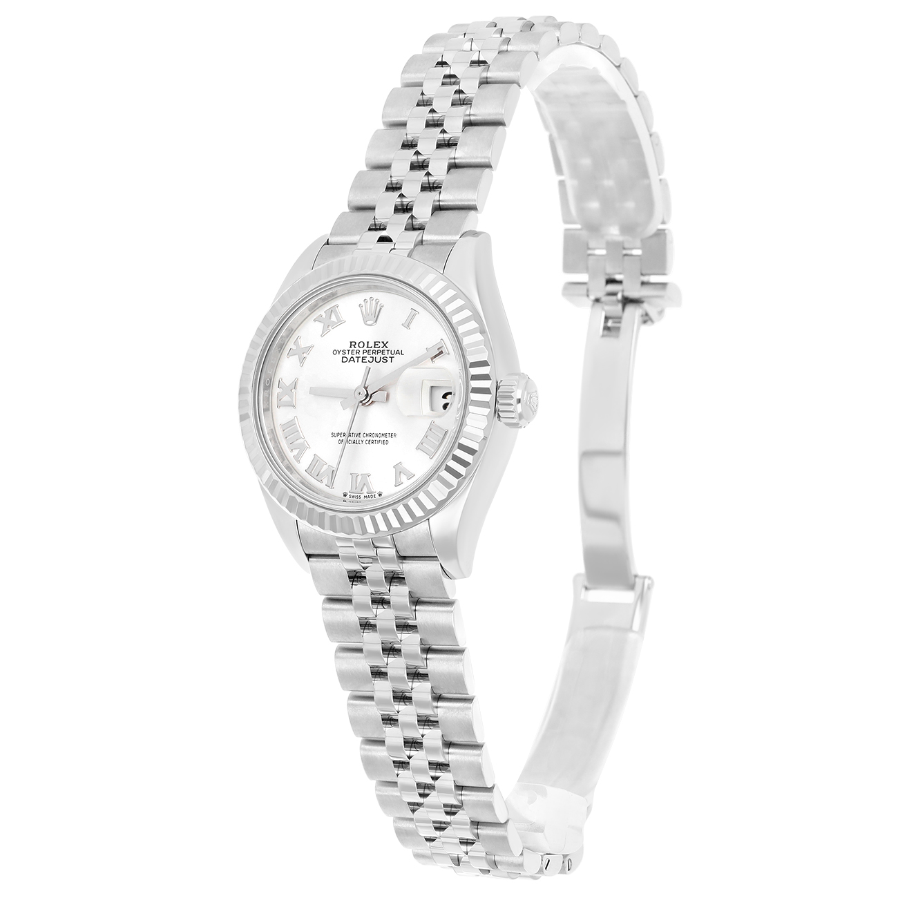 Rolex Lady Datejust 279174-0007 28mm Silver Roman Dial Jubilee Bracelet Stainless Steel Watch
