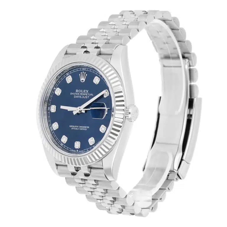 Rolex Datejust 126334-0016 41mm Blue Diamond Dial Jubilee Bracelet Stainless Steel Watch – image 6