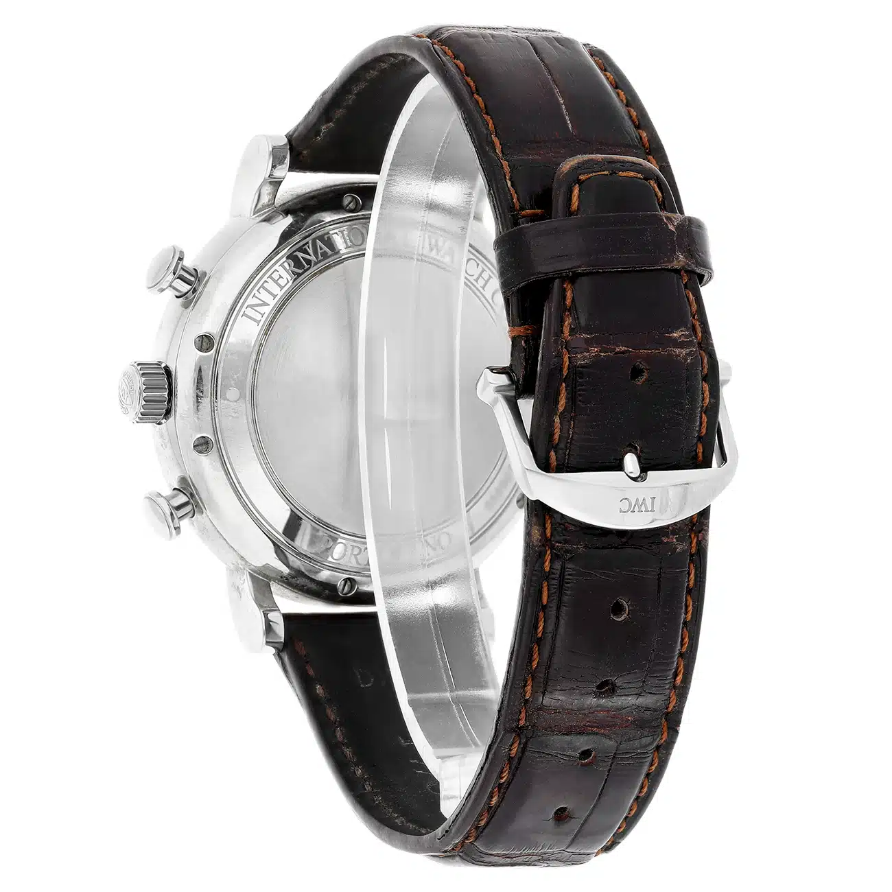 IWC Portofino Chronograph IW391027 42.00mm Silver Dial Leather Strap Stainless Steel Watch – image 7