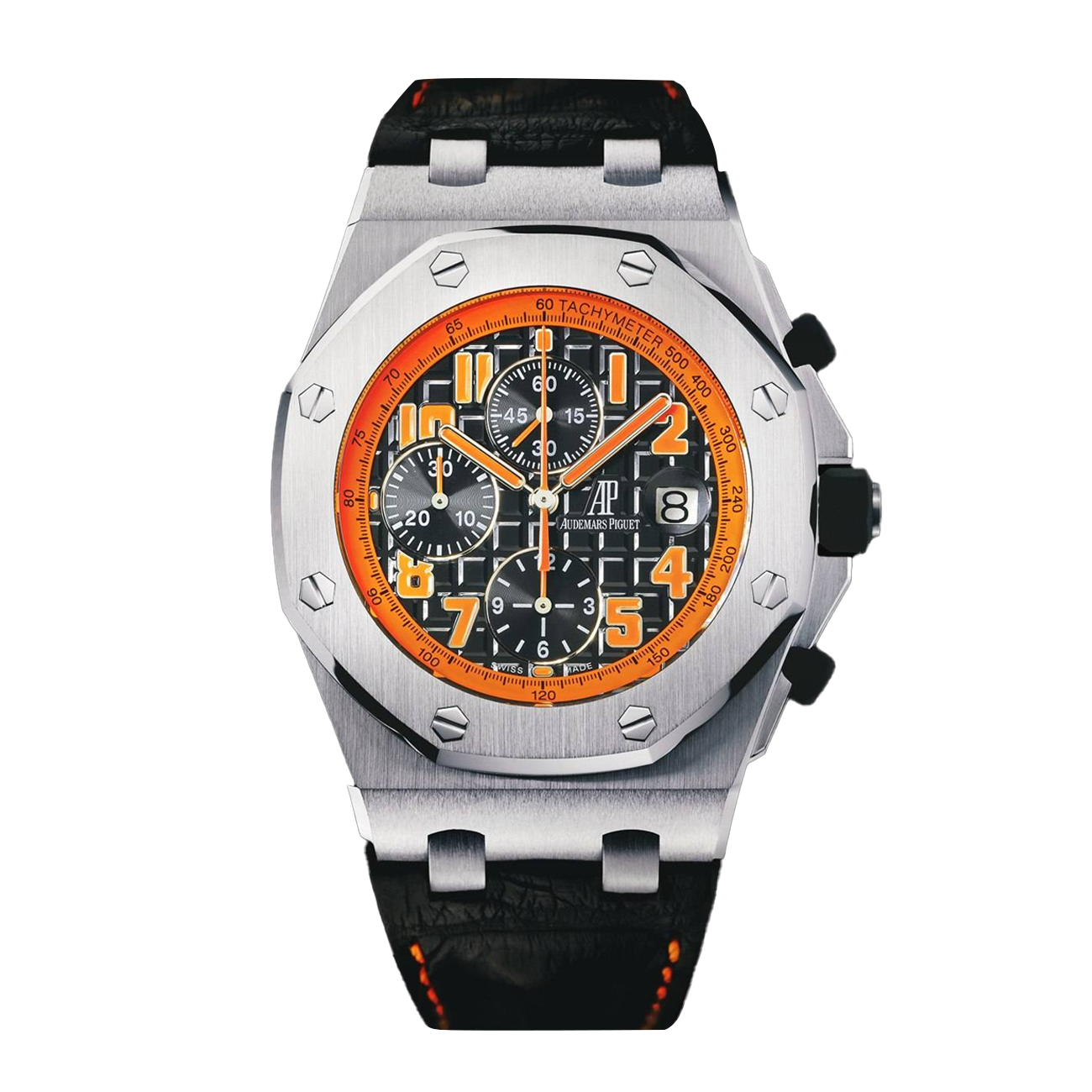 Audemars Piguet Royal Oak Offshore 26170st.oo.d101cr.01 42mm Black Chronograph Dial Black Leather Strap Stainless Steel Watch