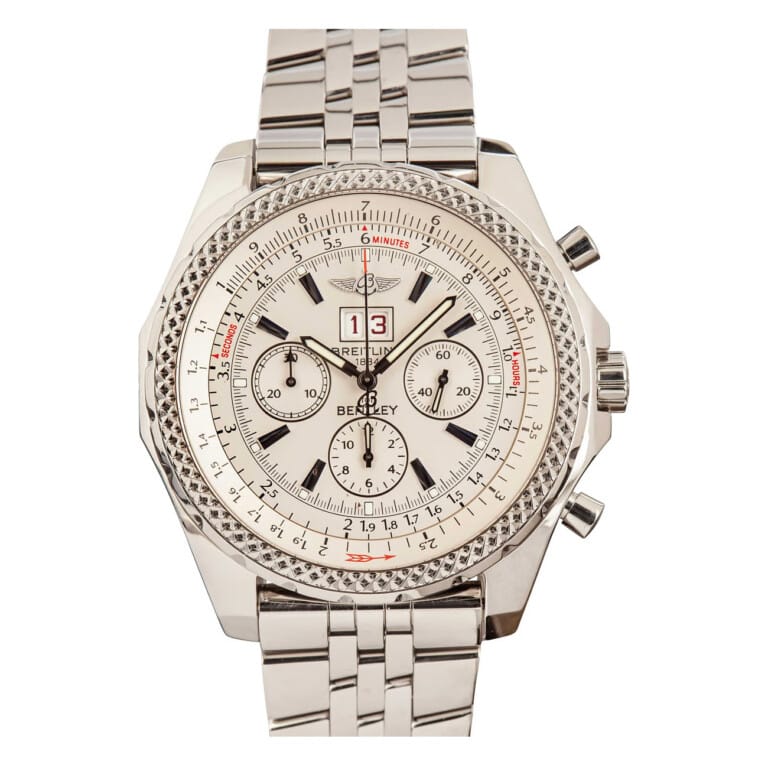 Breitling Bentley A44362 White Dial Stainless Steel Watch