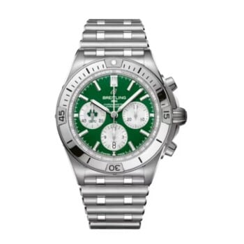 Breitling Chronomat B01 Six Nations Ireland AB0134A91L1A1 42mm Green Dial Unidirectional, Ratcheted Rotating Bezel Stainless