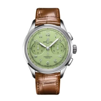 Breitling Premier B09 Chronograph AB0930D31L1P1 40mm Pistachio Green Dial Fixed Bezel Stainless Steel With Gold Brown