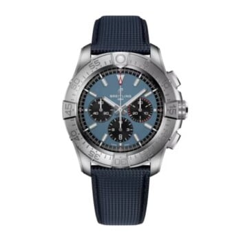 Breitling Super Avenger B01 Chronograph EB0148101C1X1 46mm Blue Dial Unidirectional, Ratcheted Bezel Titanium with Blue