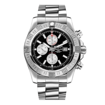 Breitling Super Avenger II A13371111B1A1 Black Dial Stainless Steel Watch