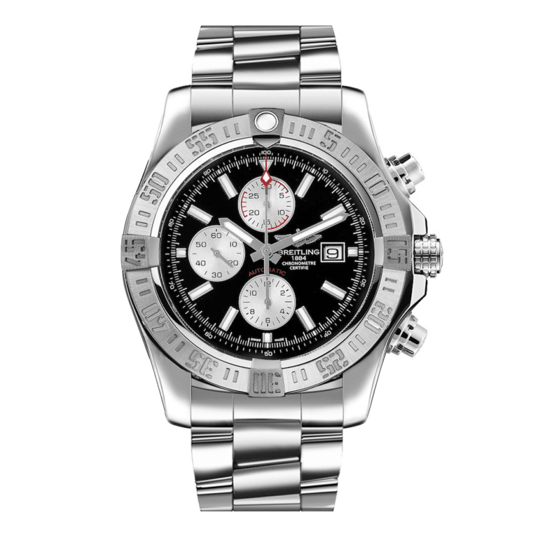 Breitling Super Avenger II A13371111B1A1 Black Dial Stainless Steel Watch