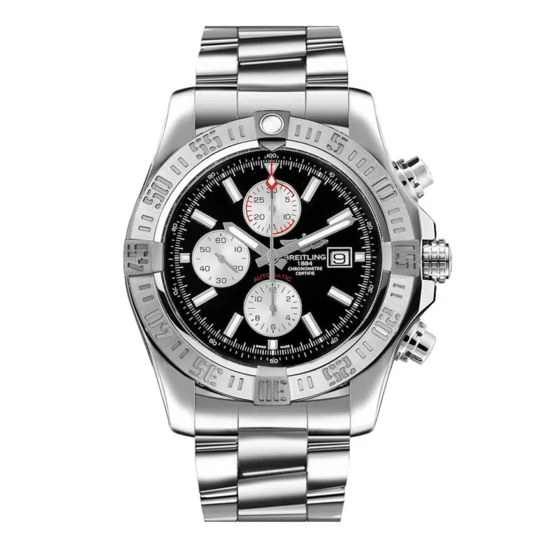 Breitling Super Avenger II A13371111B1A1 Black Dial Stainless Steel Watch