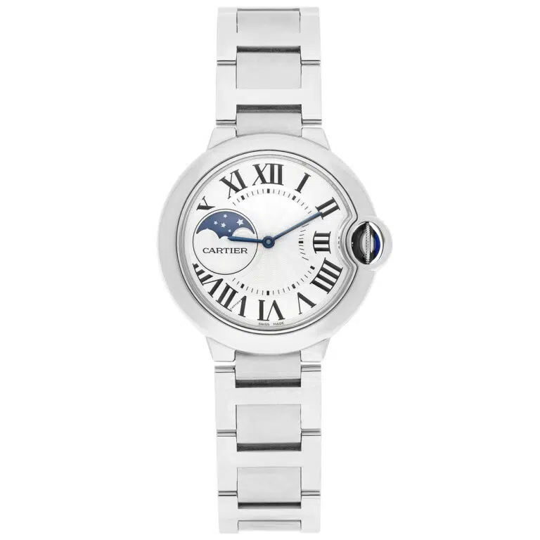 Cartier Ballon Bleu WSBB0050 37mm Stainless Steel Silver Guilloche Dial Watch
