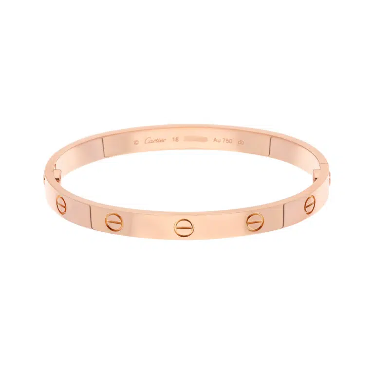 Cartier LOVE Bracelet Rose Gold Size 18 Complete with original box and papers - 2023