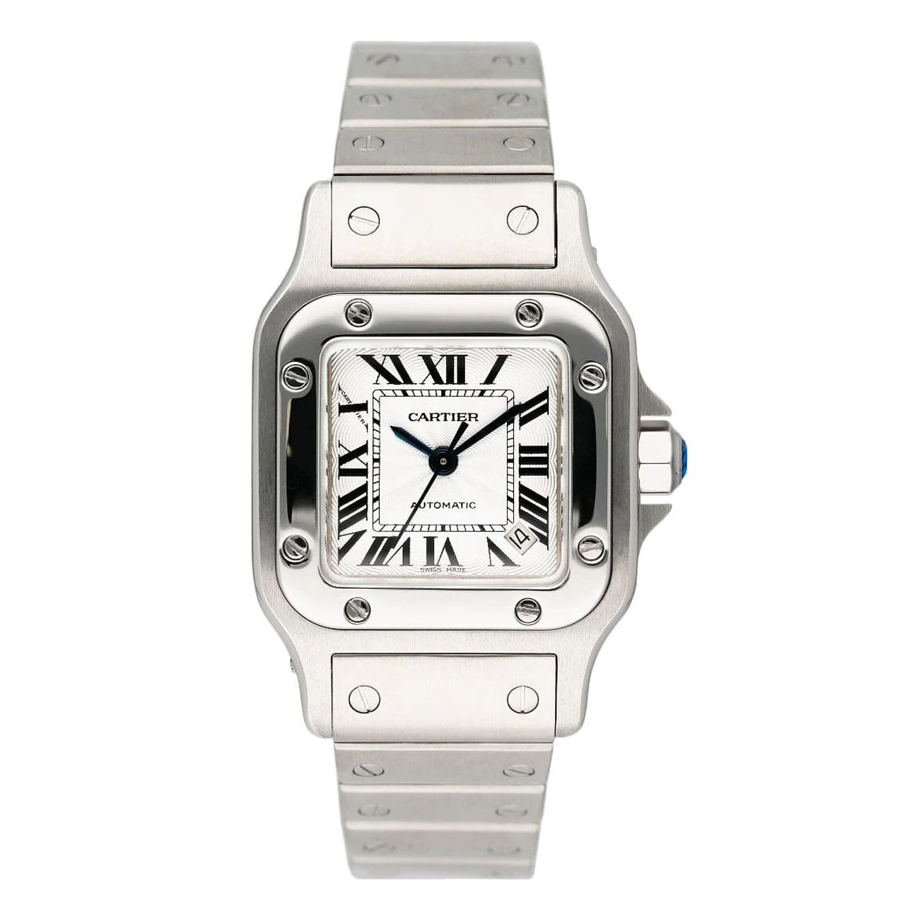 Cartier Santos Galbée W20054D6 24mm Silver Dial Stainless Steel Ladies Watch