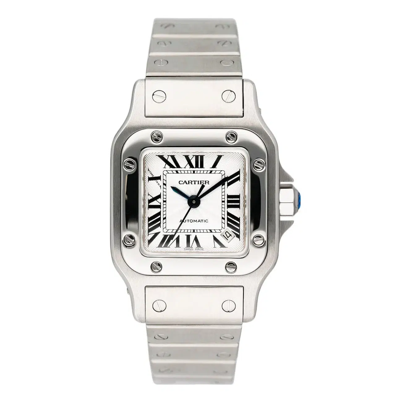 Cartier Santos Galbée W20054D6 24mm Silver Dial Stainless Steel Ladies Watch