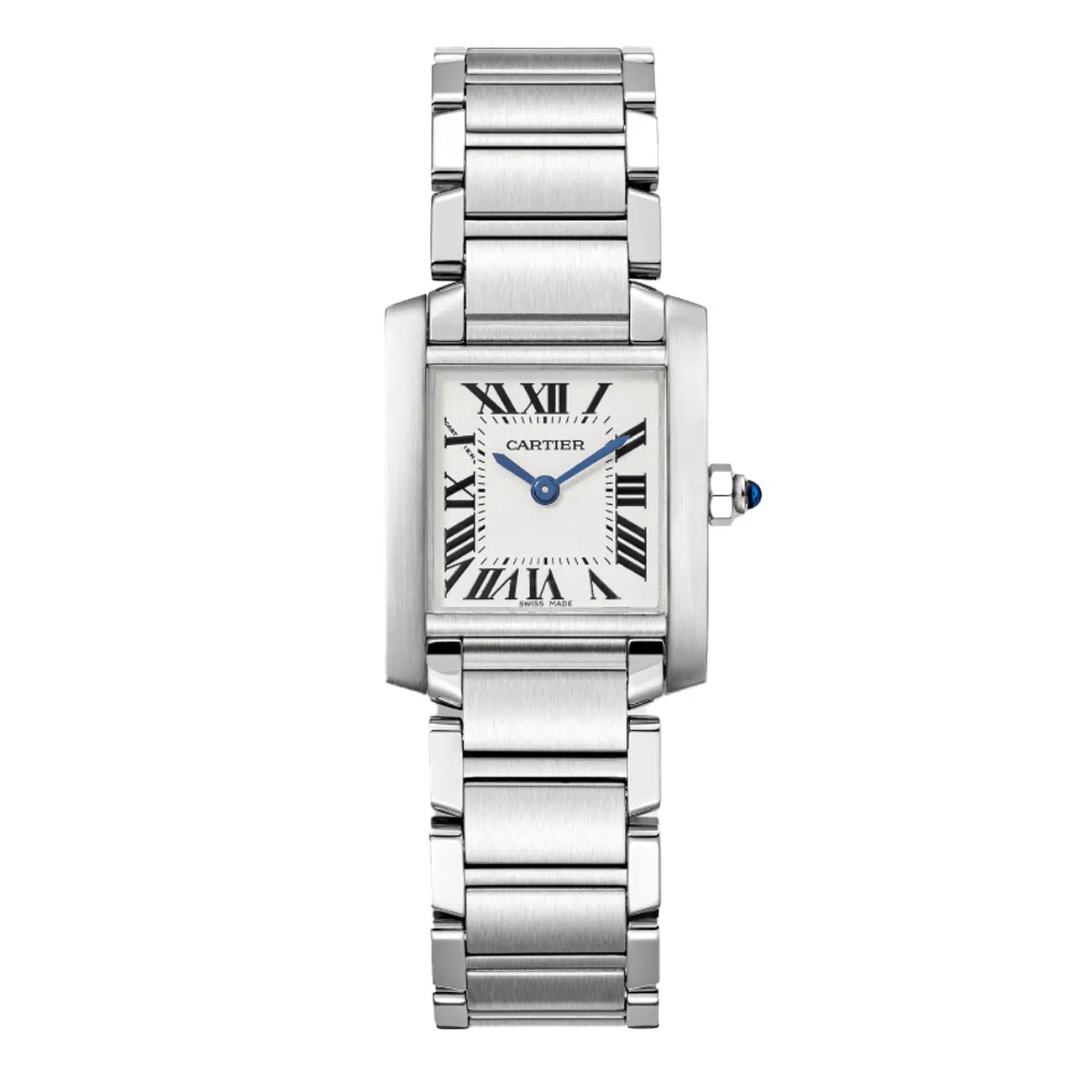 Cartier Tank Francaise W51008Q3 Silver Dial Stainless Steel Watch - 2002
