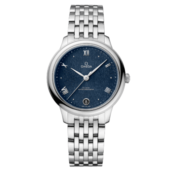 Omega De Ville Prestige 434.10.34.20.03.002 34mm stainless steel watch, blue dial