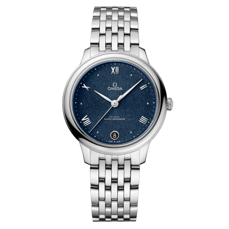 Omega De Ville Prestige 434.10.34.20.03.002 34mm stainless steel watch, blue dial