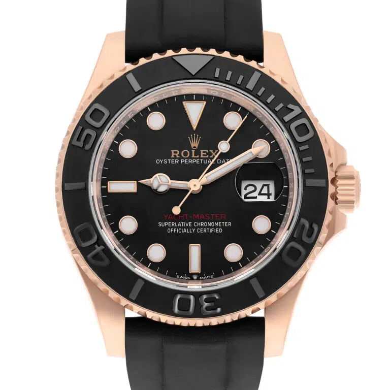 Rolex Yacht-Master 126655-0002 40mm Black Dial Black Oysterflex Strap Rose Gold Watch – image 3