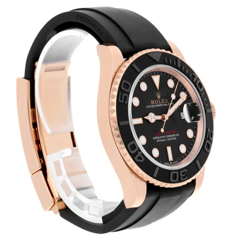 Rolex Yacht-Master 126655-0002 40mm Black Dial Black Oysterflex Strap Rose Gold Watch – image 4