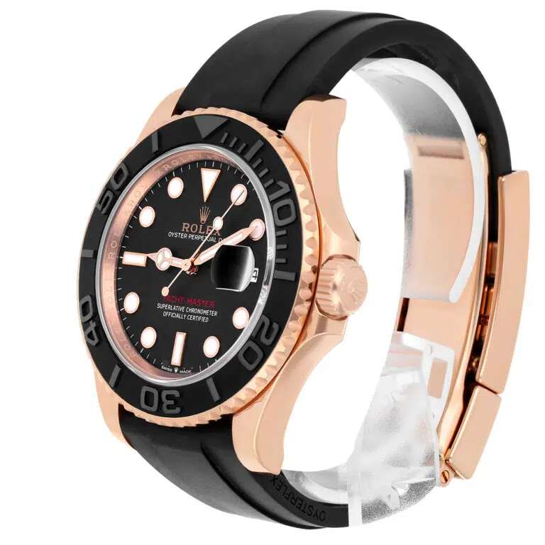 Rolex Yacht-Master 126655-0002 40mm Black Dial Black Oysterflex Strap Rose Gold Watch – image 6