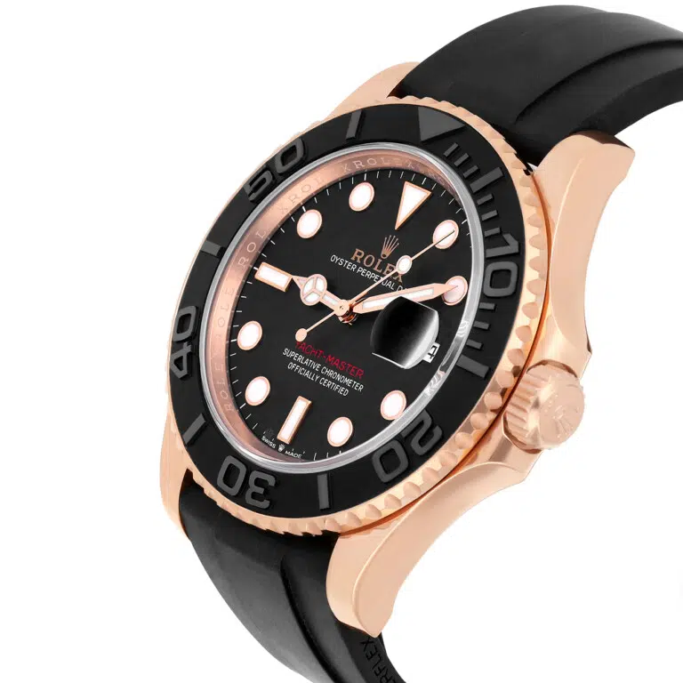 Rolex Yacht-Master 126655-0002 40mm Black Dial Black Oysterflex Strap Rose Gold Watch – image 7