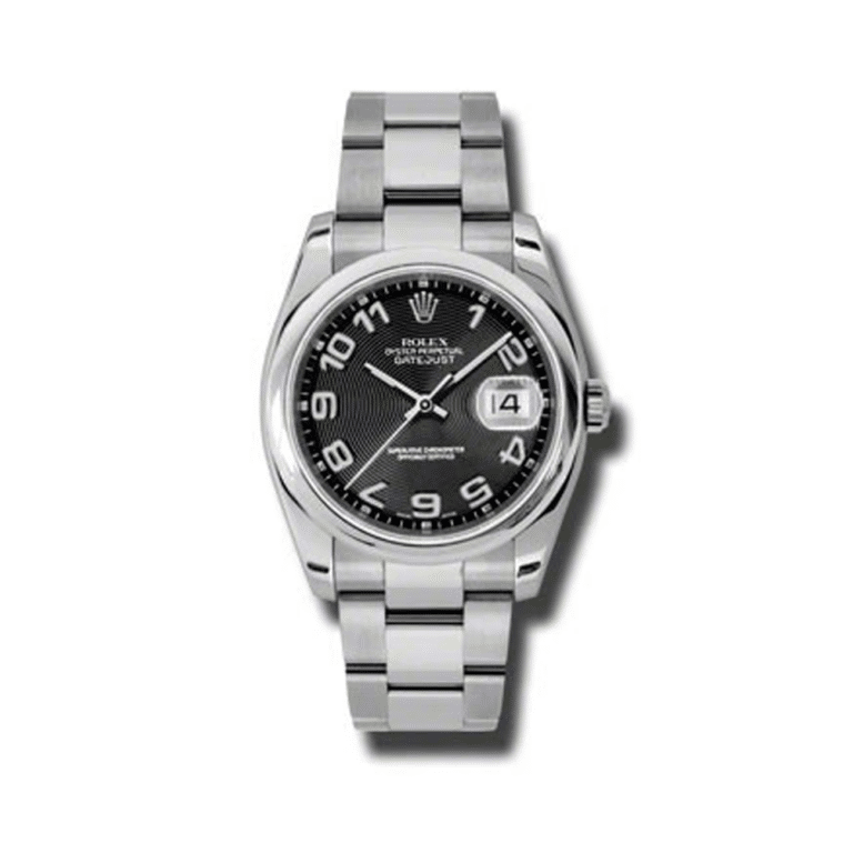 Rolex Datejust 116200 36mm Black Arabic Dial Oyster Bracelet Stainless Steel Watch